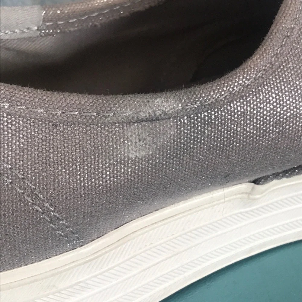 Keds grey silver metallic triple platform lace up sneaker size 7.5 - Picture 10 of 10